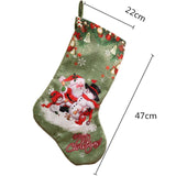 Large Christmas Stockings Pendant Cloth Ornaments