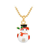 Christmas Necklace Santa Claus Snowman Bell Gift