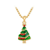 Christmas Necklace Santa Claus Snowman Bell Gift
