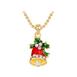 Christmas Necklace Santa Claus Snowman Bell Gift
